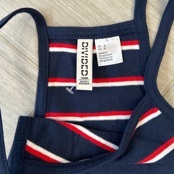 H&M Divided Racerback Cropped Tank Top Small - Picture 3 of 3
